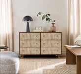 Gharaana Storage Chests Glam Wooden Chest of Drawers